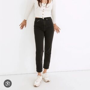 Madewell Black Classic Straight Jeans